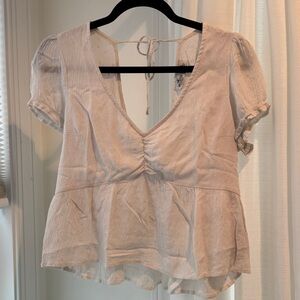 Hollister White Peplum Blouse